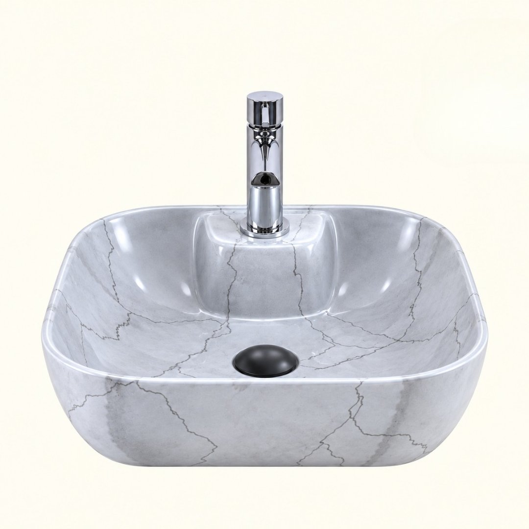 Sonet MAC SQUARE - 001, table top basin (view 3)